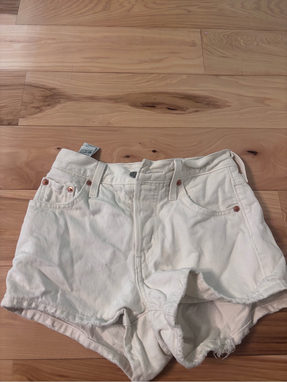 Levi's 501 White High-Rise Jean Shorts